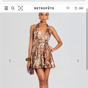 Retrofete Alexandria Paisley Silk Dress